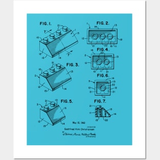 Lego Bricks Vintage Patent 1962 Posters and Art